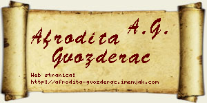 Afrodita Gvozderac vizit kartica